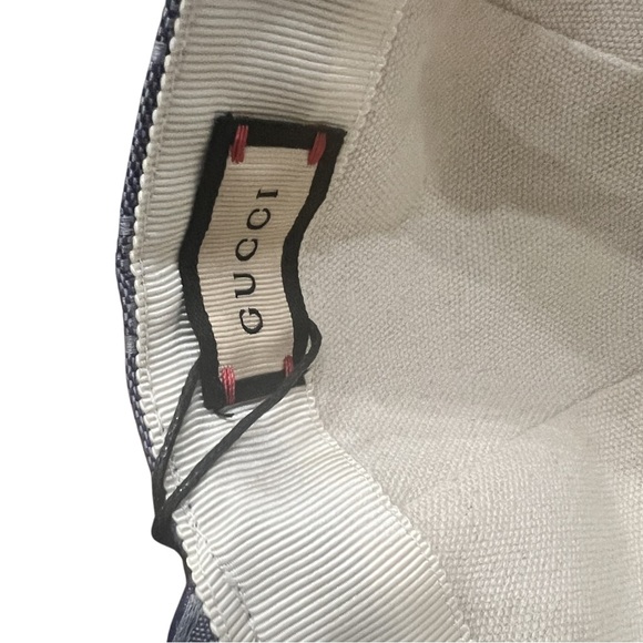 Gucci Blue GG Monogram Canvas Cotton Baseball Cap Hat - Picture 9 of 9